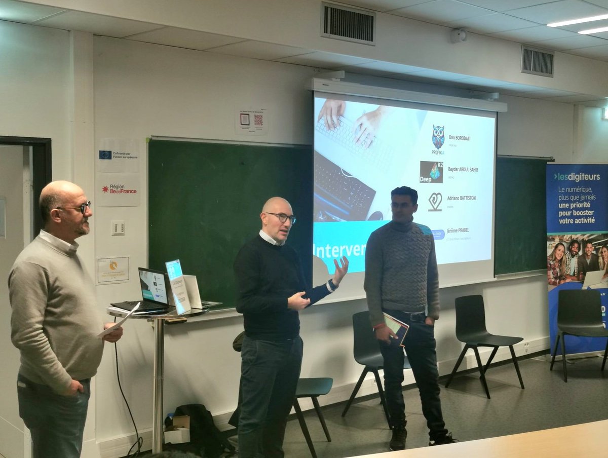 CEEVO95's tweet photo. #valdoise / #iledefrance / #ChooseIDF / #CCI_95 / #Ceevo95 : Participation du CEEVO aux Après-midis du numérique, organisés par la CCI du Val d'Oise, sur la thématique "Comment intégrer l'IA dans votre activité en tant que TPE-PME ?" - https://t.co/oHxd02YQ4g https://t.co/eGH0UdTQKs