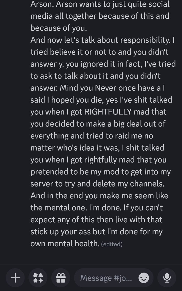 The_husband_'s tweet photo. my side of everything
And for the record empathy your friend that was ban (crazy4u person) can join back of they want (idk of they are still ban bc idk their user) and so can Flynn (ace) if they want as long as your not mentioned bc this is the last time I wanna hear about u. https://t.co/06Thu5w3Y7