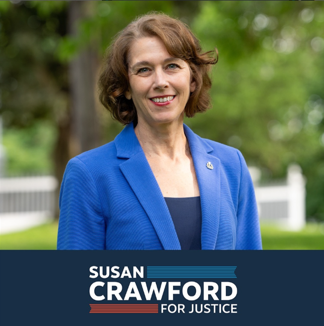 RyanSpaude's tweet photo. I had the joy today of finally meeting Judge Susan Crawford! She's running to fill an open seat on the WI Supreme Court. The stakes really couldn't be higher. We need a justice who will protect the rights & freedoms of every Wisconsinite. #Forward #ForWisconsin #ForAllofUs https://t.co/ES8hNuf0NB