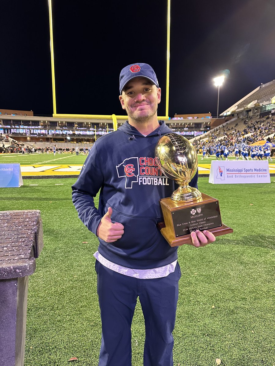 Year 7 in the books! I have dreamed of this day for a long time. We did it! First state championship for Choctaw County! Great moments are born from great opportunities and that’s what we earn tonight! Love this staff and this team!!