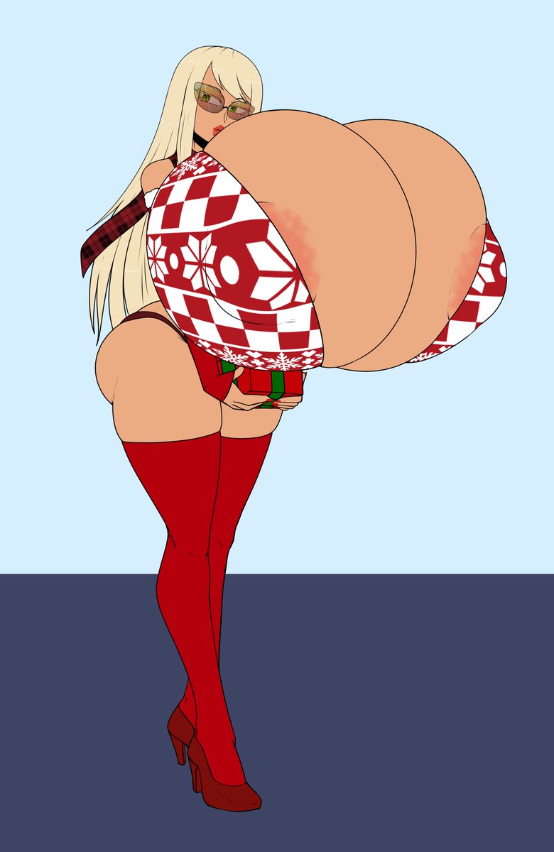 the_color_azul's tweet photo. Those are some pretty big gifts!  

A very merry Christmas commission of my oc Beverly hanging out with a friend's oc Lele. 🎨: @RustAndBolts https://t.co/BqOfxAKzO9