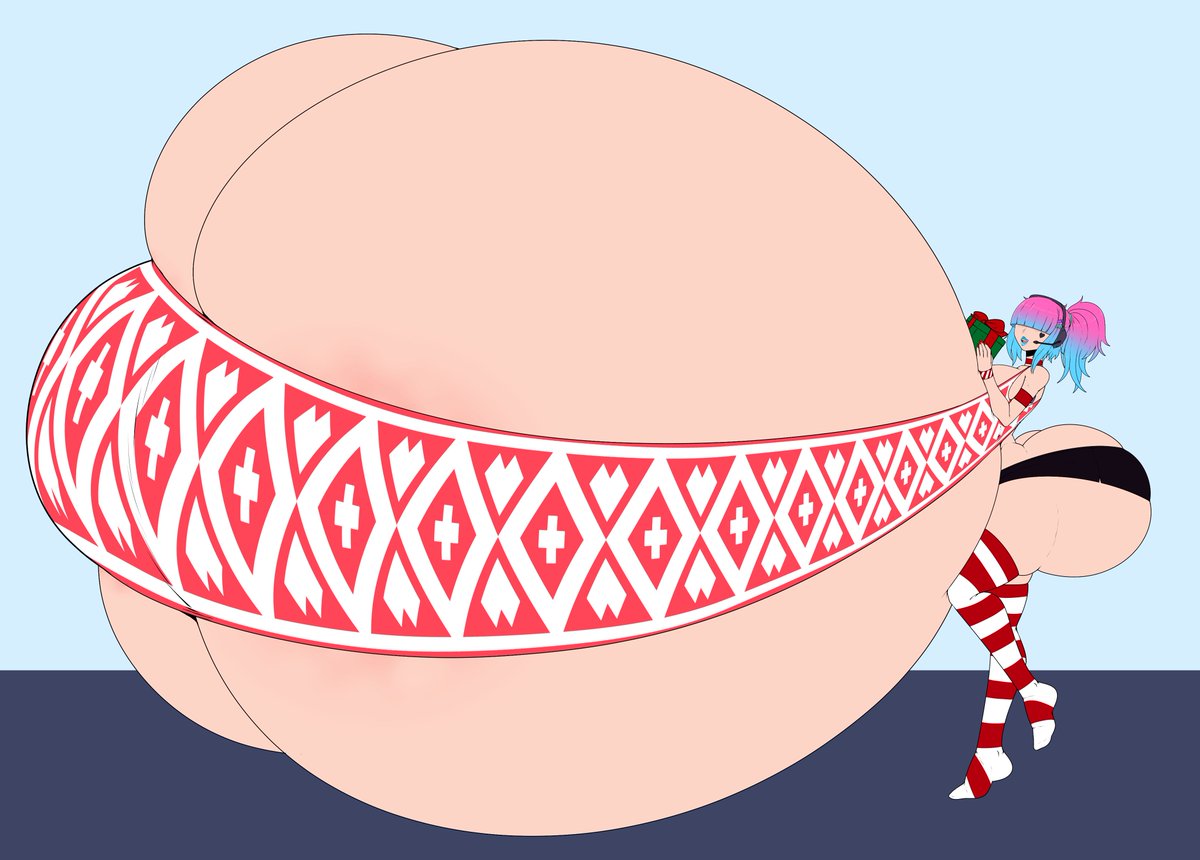 the_color_azul's tweet photo. Those are some pretty big gifts!  

A very merry Christmas commission of my oc Beverly hanging out with a friend's oc Lele. 🎨: @RustAndBolts https://t.co/BqOfxAKzO9