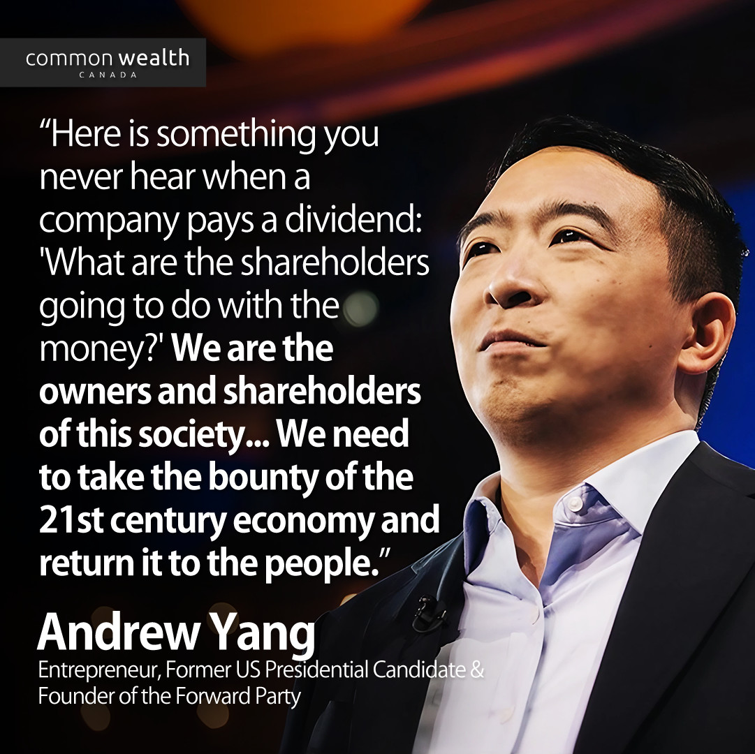 UBI is a freedom dividend to citizens as shareholders of the economy.