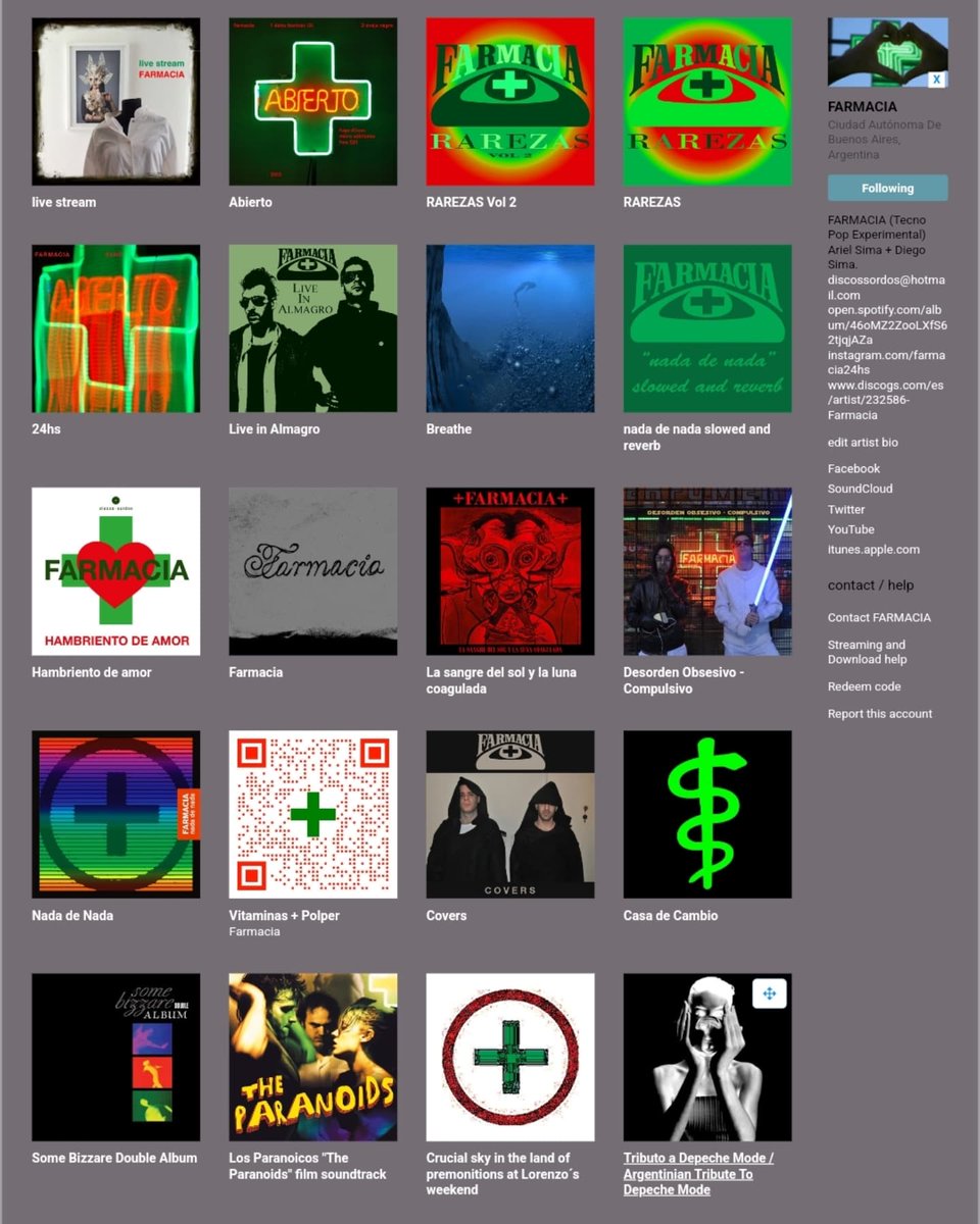 farmacia24hs's tweet photo. #BandcampFriday #fulldiscography #90off #sale
#farmacia #bandcamp
https://t.co/gHOheWUEUb https://t.co/JeDLlkVlHP