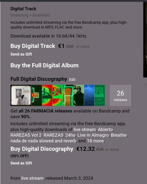 farmacia24hs's tweet photo. #BandcampFriday #fulldiscography #90off #sale
#farmacia #bandcamp
https://t.co/gHOheWUEUb https://t.co/JeDLlkVlHP