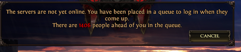 TNT_Shui's tweet photo. @pathofexile already a queue? https://t.co/827SS3YRBD