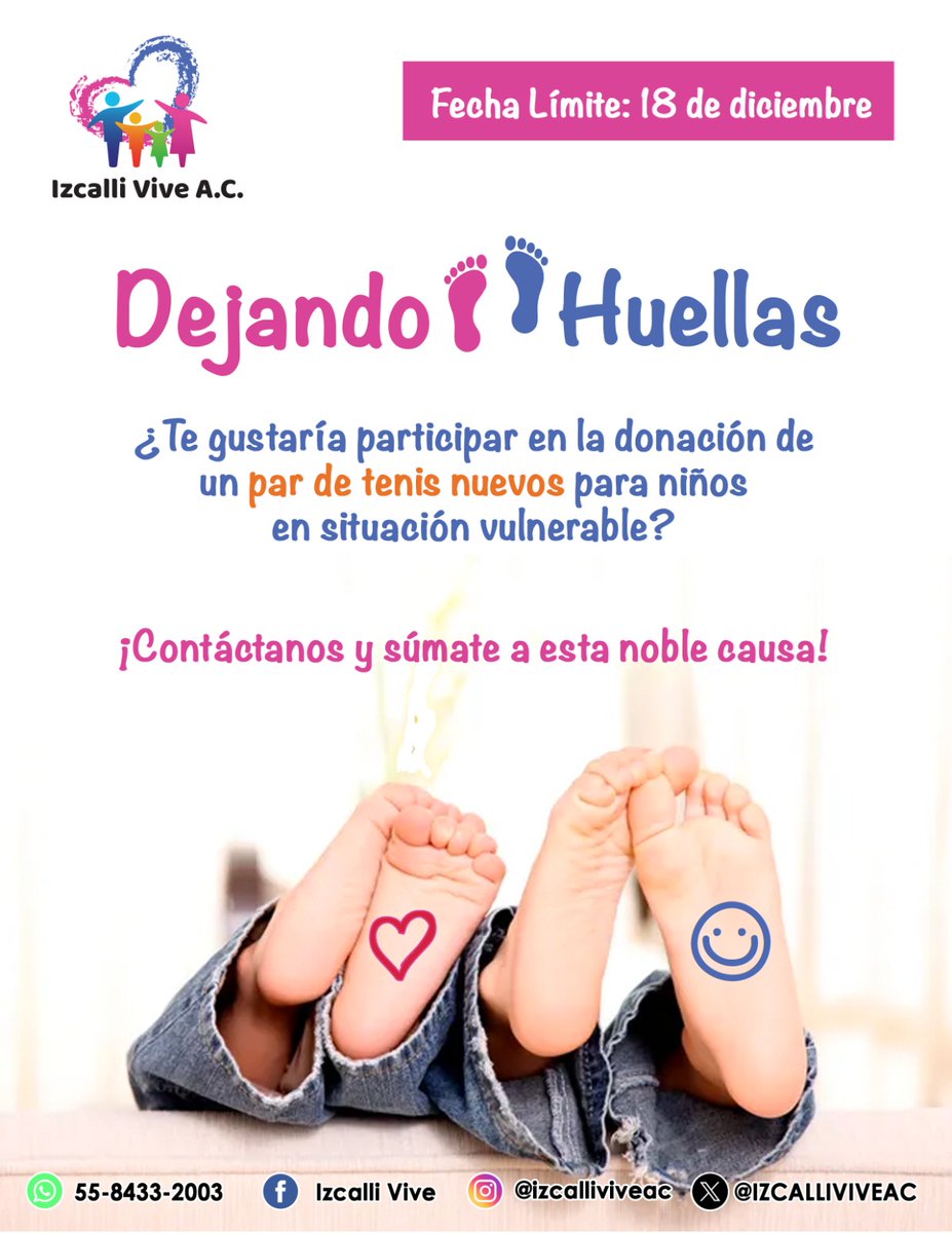 IZCALLIVIVEAC's tweet photo. #Izcalli En estos tiempos de generosidad y celebración, te invitamos a participar en esta noble causa. Apoyemos a esos pequeños que se encuentran en situación vulnerable para recibir un detalle que les Dejará huella.

Si quieres ser madrina o padrino de algún pequeño, contáctanos https://t.co/a7aAPwf9bM