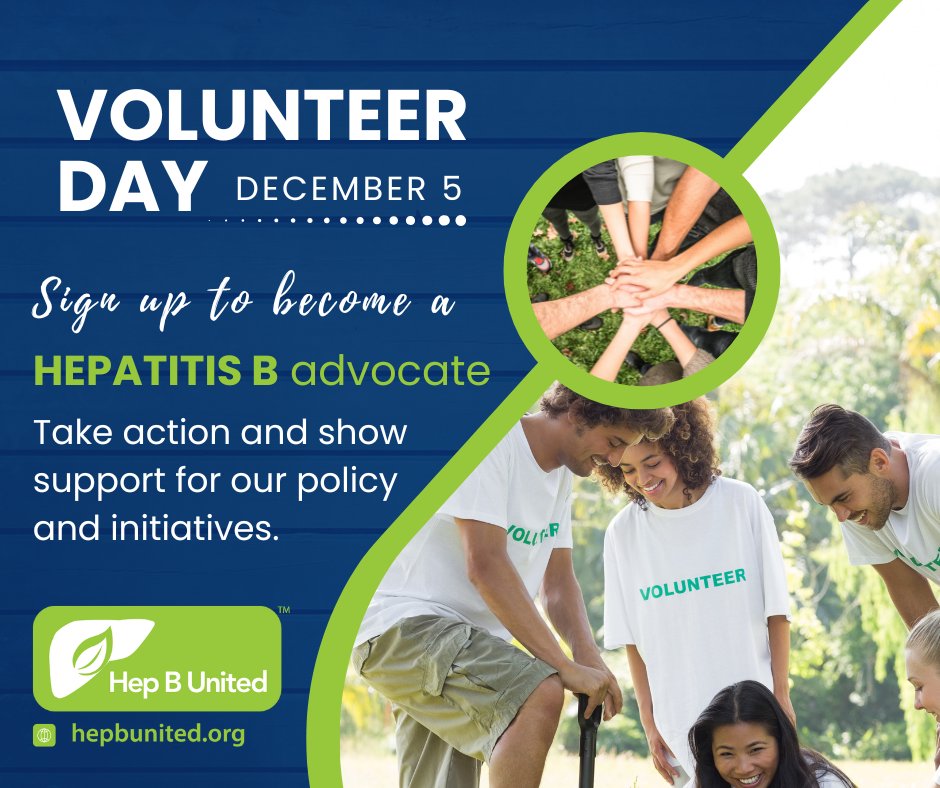 CHIPO_HBV's tweet image. International Volunteer Day 2024 celebrates the contributions of volunteers worldwide. Join the movement to eliminate hepatitis B – become a Hep B Advocate!

We&apos;ll provide resources, information, and tools to help you – sign up here: hepbunited.org/advocacy/actio…

#IDV2024 #HepatitisB