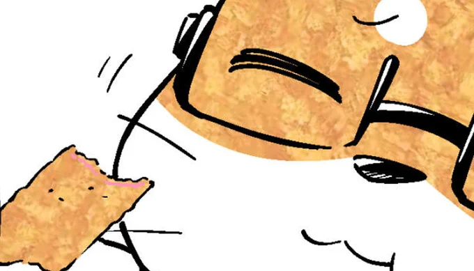 昨日アップしたイラストの個人的ココ好きポイント!ちゃんとビッグカツの魚肉部分を描いているトコロ!! 