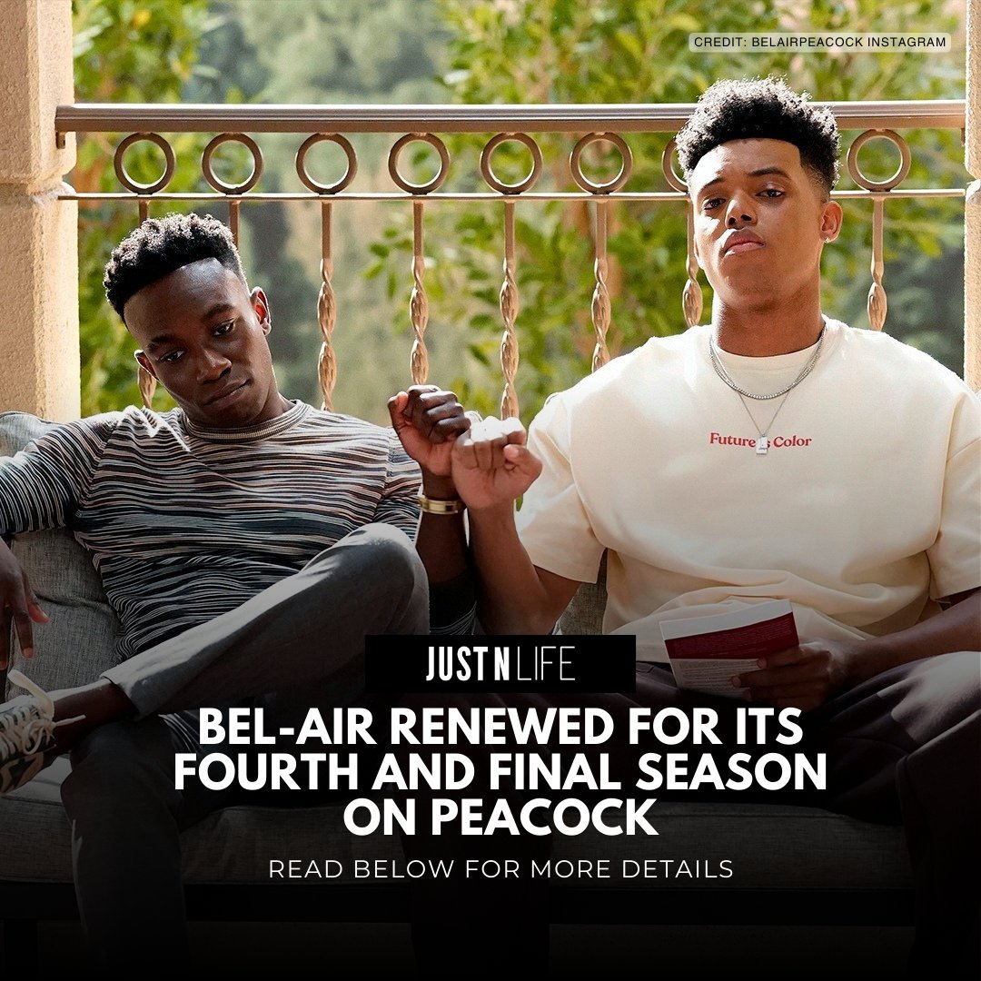 TheJustNLife's tweet photo. The modern-day reboot of the iconic 90s show #FreshPrinceOfBelAir is sadly coming to a close ๐ฅฒ
According to #Deadines, the final season of #BelAir will feature 8 episodes, though no release date has been set.
Are you excited or sad to see โBel-Airโ come to an end? ๐ค https://t.co/7Umu3w0ITU