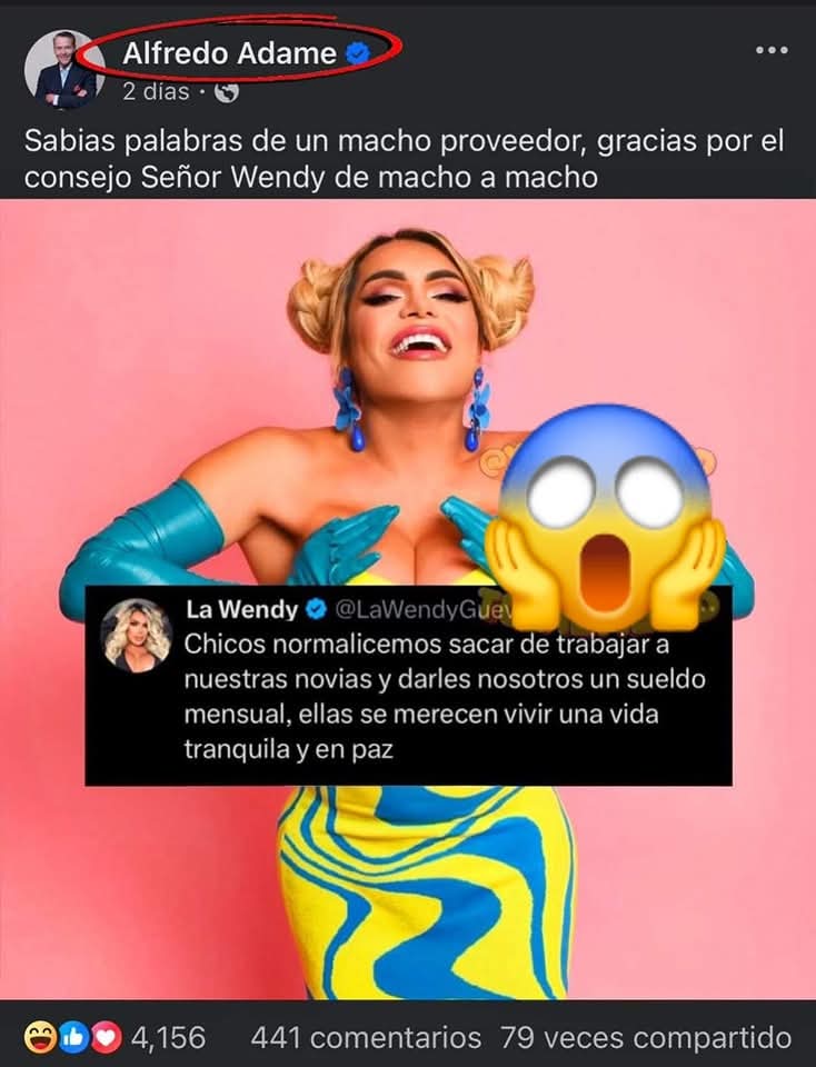 Patrioticos_RD's tweet photo. 🚨I 🇲🇽🏳️‍🌈 Alfredo Adame le responde de esta manera a la dama Wendy Guevara, desatando el disgusto de los fans de la actriz, modelo, cantante e influencer. https://t.co/9kaN9dEyjP