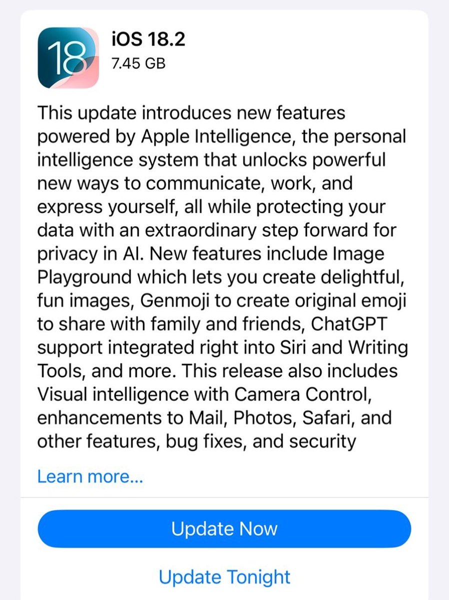 Tech_Marcell's tweet photo. iOS 18.2 RC, It's time to update your device! 🥰
#Apple #iOS182RC https://t.co/yKU4jD5Kl3
