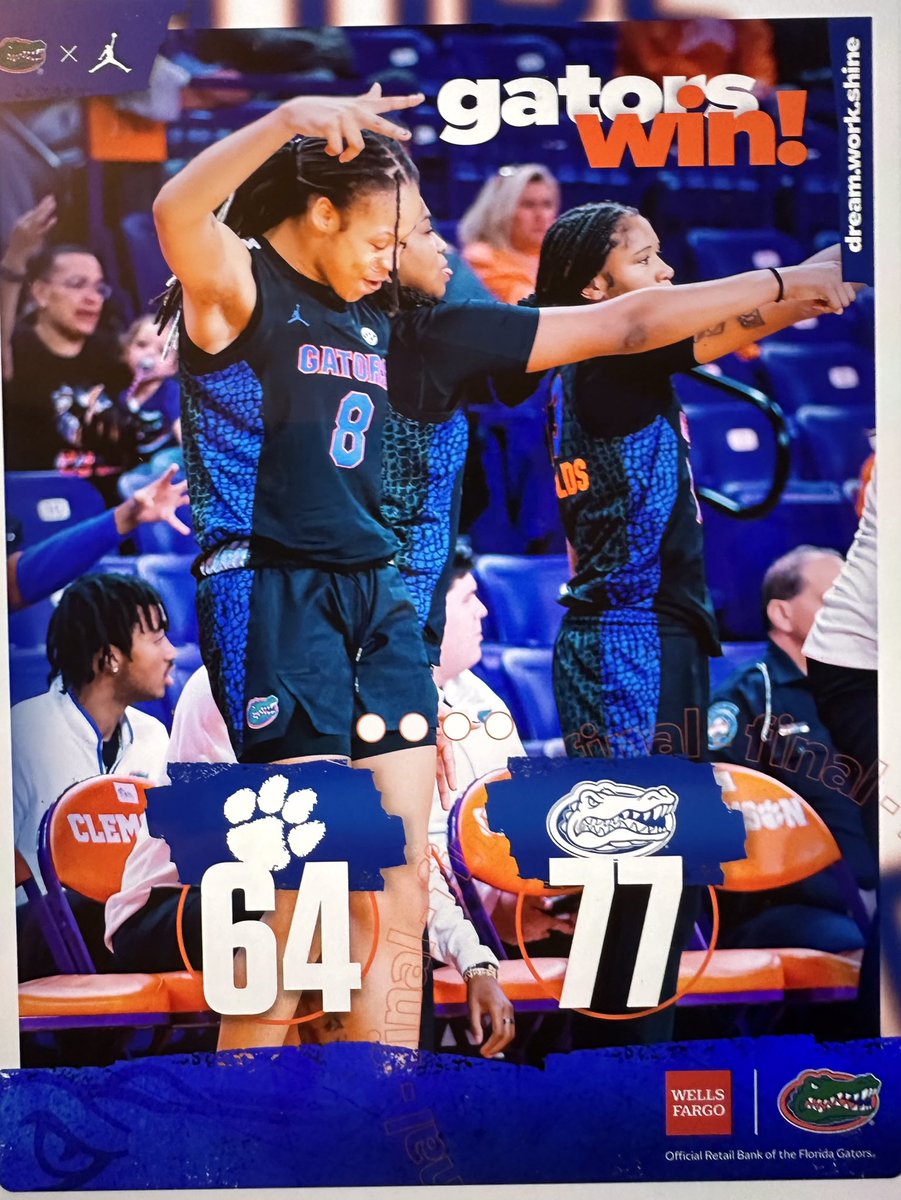 FLORIDA GATORS are VICTORIOUS over the ClemPson Tigers! As Always, Go GATORS! It’s Great to be a FLORIDA GATOR! Won’t Back Down! 💙🐊💙🐊💙🐊💙🐊💙🐊💙🐊💙🐊