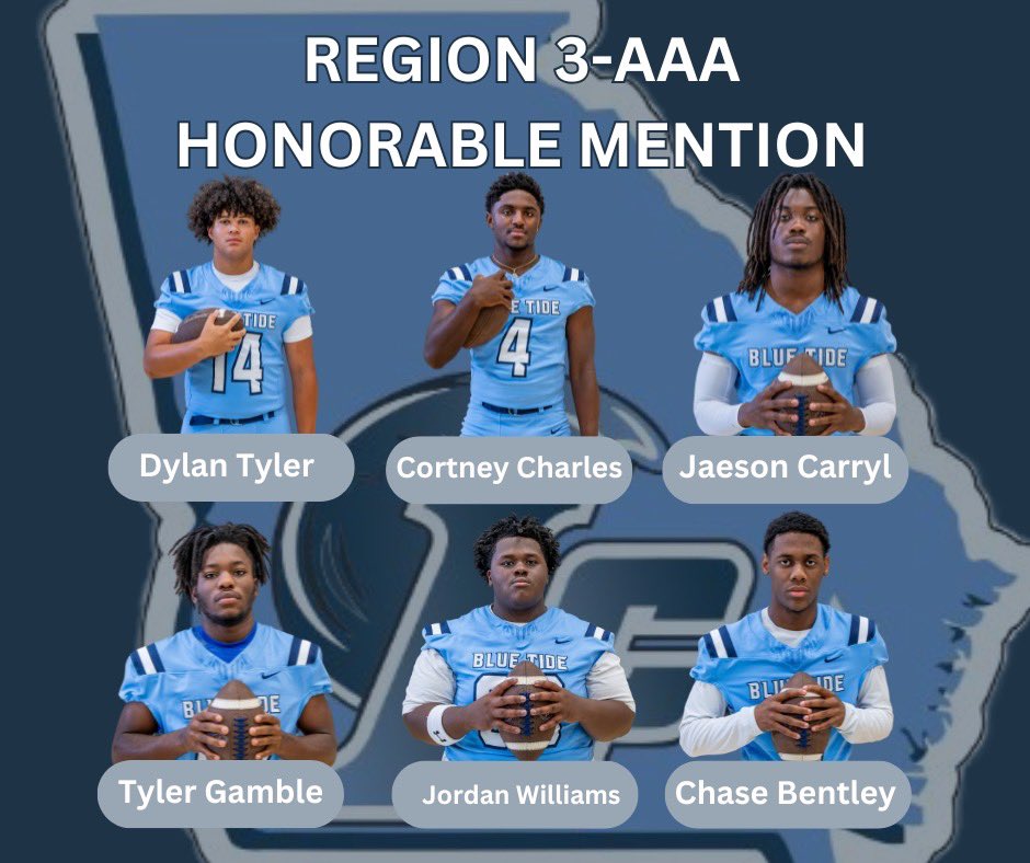 Congrats to these 6 young men for being selected as Honorable Mention All-Region!  #Team27 #LongCounT