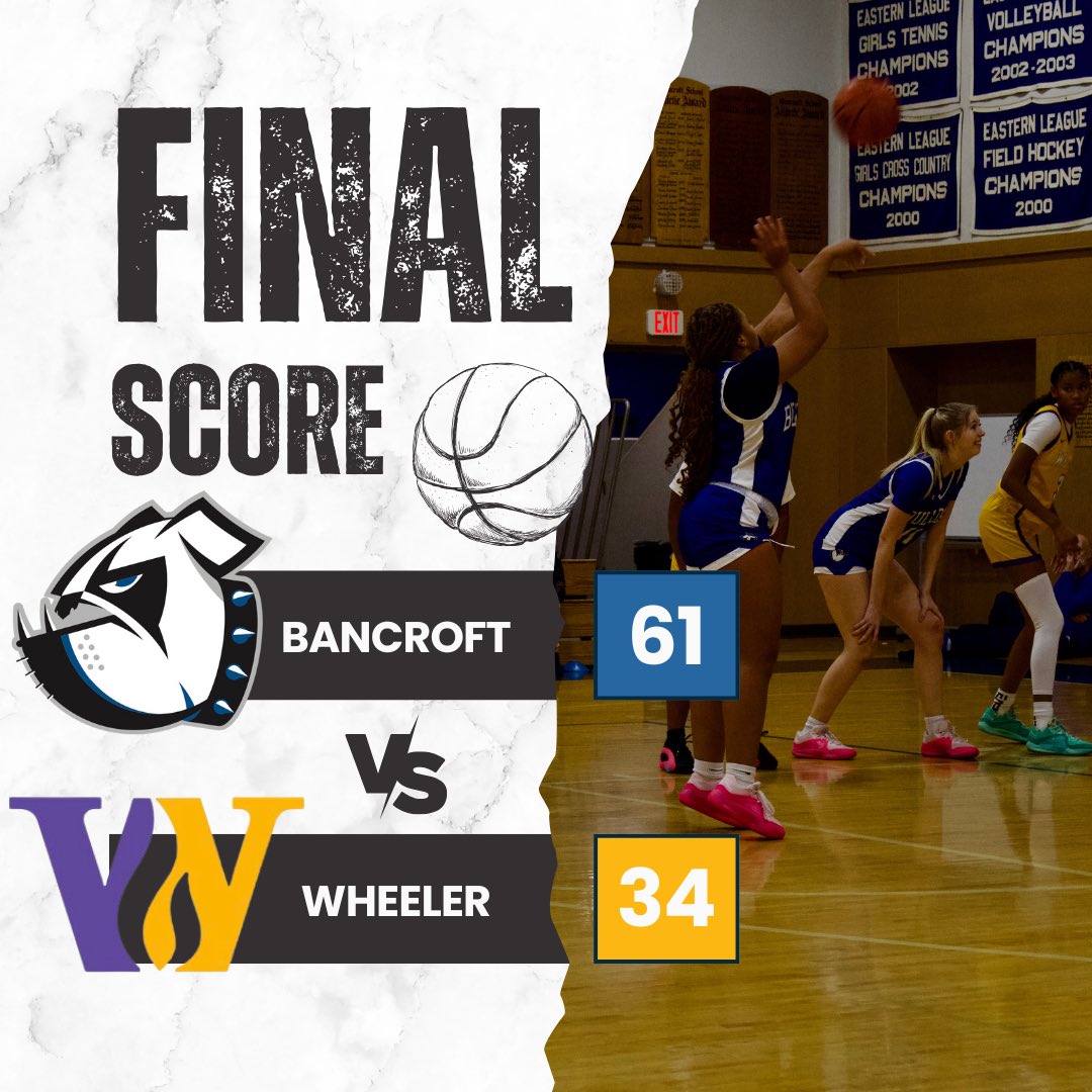 SportsBancroft's tweet photo. 🏀GVB: Bulldogs win home opener 61-34 over @WheelerWarriors behind 19 pts &amp; 9 rebounds from Stone, 14 pts &amp; 6 assists from Mwaura, and 15 pts &amp; 5 rebounds from Salmon. 🐾 #BulldogNation https://t.co/RGs2jlw7r4
