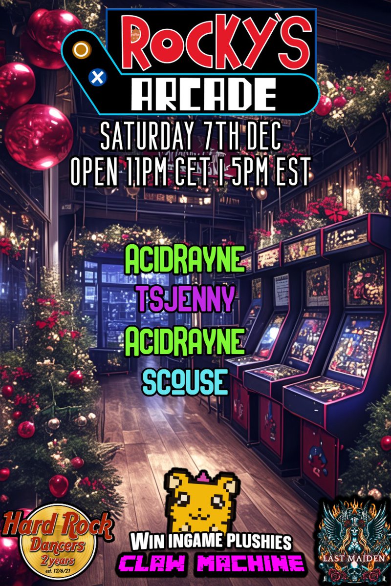 RockyArcade's tweet photo. Its chrismas time at  ▶Rᴏᴄᴋʏ's Aʀᴄᴀᴅᴇ™◀ this weekend on #3dXChat https://t.co/Co8QxVc63m