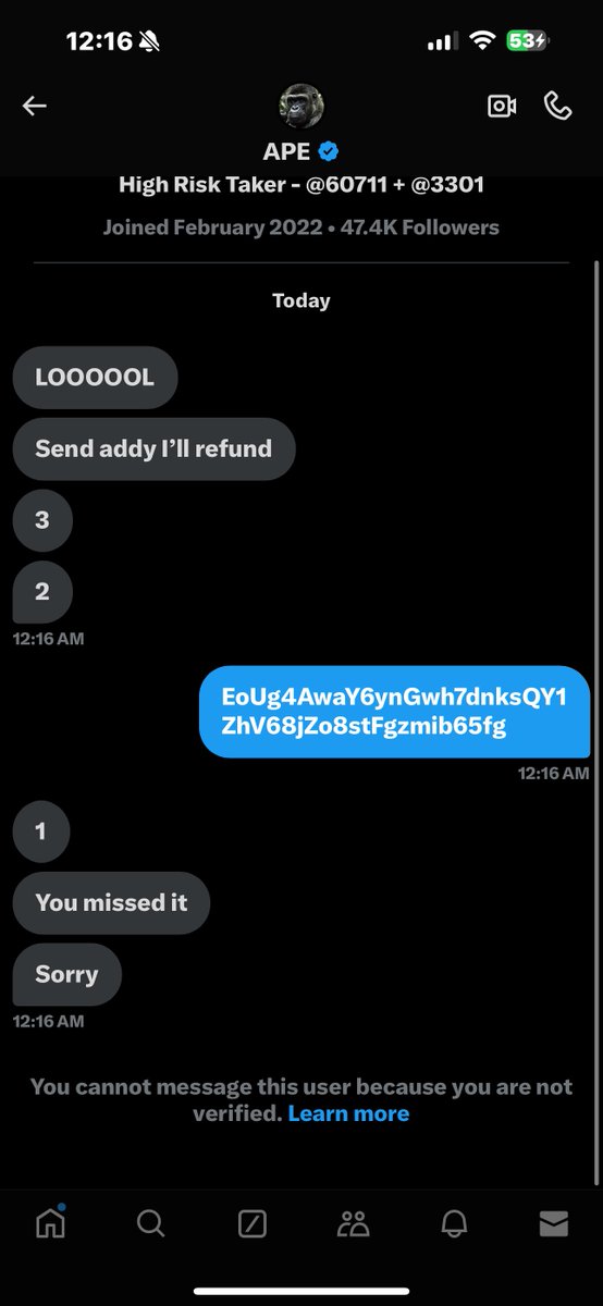 Jeremy Johnson Jr Da 2nd (@jermeyjohnsonll) on Twitter photo <a href="/spotonchain/">Spot On Chain</a> THE <a href="/Ape_31/">APE</a> GUY UNDER THIS TWEET IS A SCAMMER AND RUGGER
<a href="/coffeebreak_YT/">Coffeezilla</a> <a href="/zachxbt/">ZachXBT</a>
APE IS A SCAMMER
AND RUGGER <a href="/spotonchain/">Spot On Chain</a> THE <a href="/Ape_31/">APE</a> GUY UNDER THIS TWEET IS A SCAMMER AND RUGGER
<a href="/coffeebreak_YT/">Coffeezilla</a> <a href="/zachxbt/">ZachXBT</a>
APE IS A SCAMMER
AND RUGGER