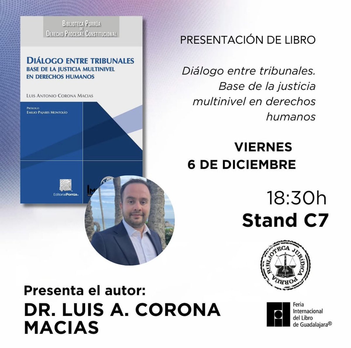 LaCm93's tweet photo. El día de mañana estaré en @FILGuadalajara hablando sobre mi libro!!

Gracias a @JuridicaPorrua por la oportunidad!! https://t.co/3SKDCRvALT