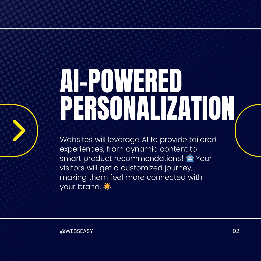 Webseasy_in's tweet photo. Ready to stay ahead? Let us help you integrate these trends into your website for a modern, engaging user experience!#WebDesign #websitetrends2024 #AI #MobileFirst #webarebears #webvr #digitalmarketing #userexperience #smallbusinessgrowth #digitalagency #Innovation https://t.co/v2E8cS0GBh