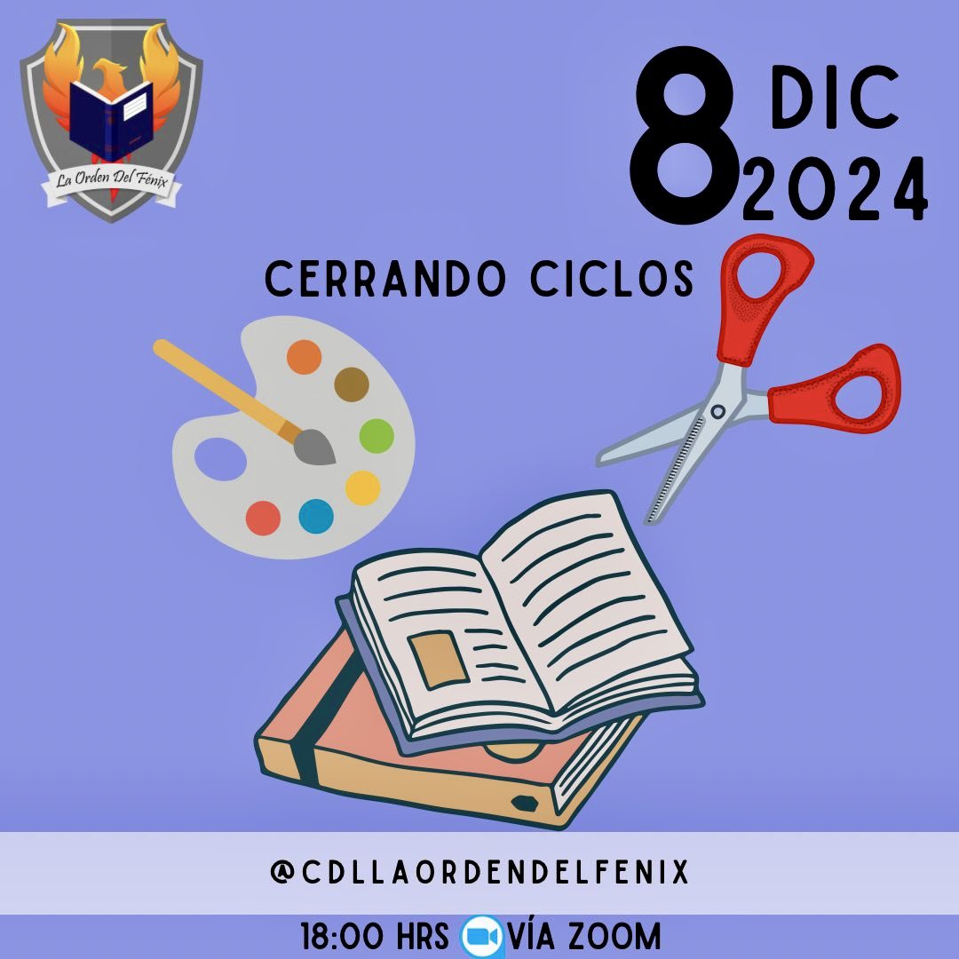 CLOrdendelfenix's tweet photo. #TEMAdeDOMINGO
Se acaba el año…¿tú cómo lo terminarás? 😶
Entérate de nuestras actualizaciones en:
X: @CLOrdendelFenix
Facebook: @cdllaordendelfenix
#books #book #reading #currentlyreading #read #reader #clublectura #clublecturaveracruz #bookclub #bookadiction #CDLLODF https://t.co/pPe5QXrDcf