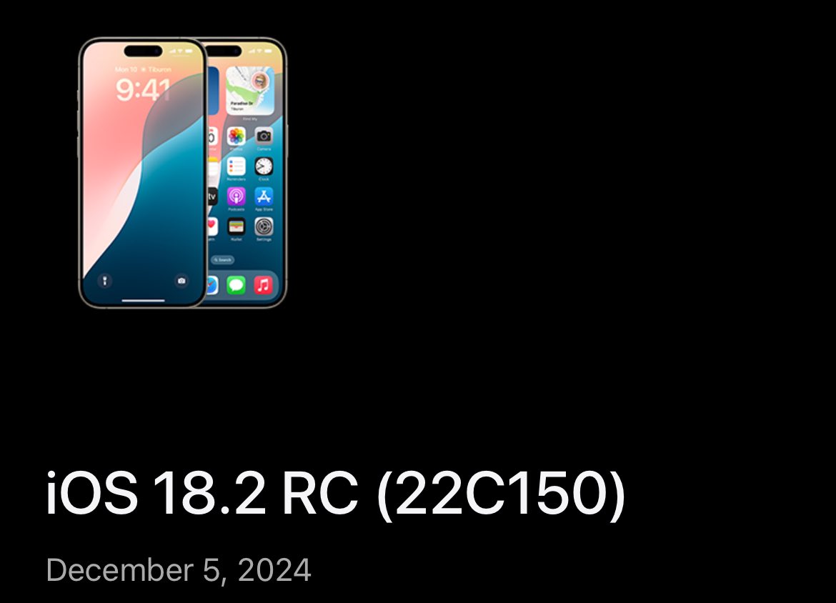 _Abhi_Gupta_'s tweet photo. iOS 18.2 RC released!
Like, repost, and follow me for more tech updates!
#iOS182RC #Apple #iPhone https://t.co/PsvqtoMaSF