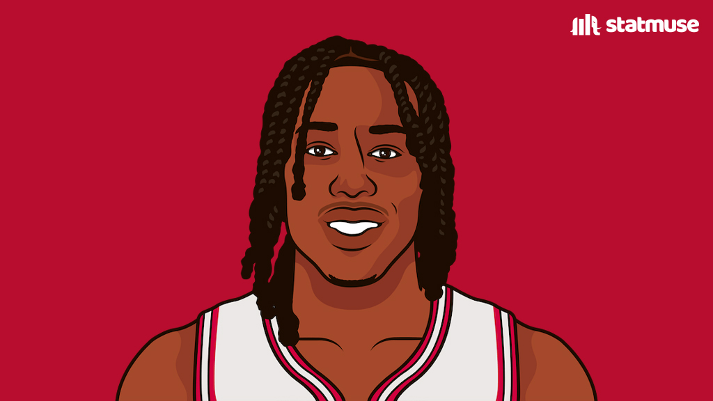 statmuse's tweet photo. Ayo Dosunmu tonight:

27 PTS
10 REB
11 AST
2 STL
9-13 FG
+23

His first triple-double. https://t.co/xw3JFROGa2