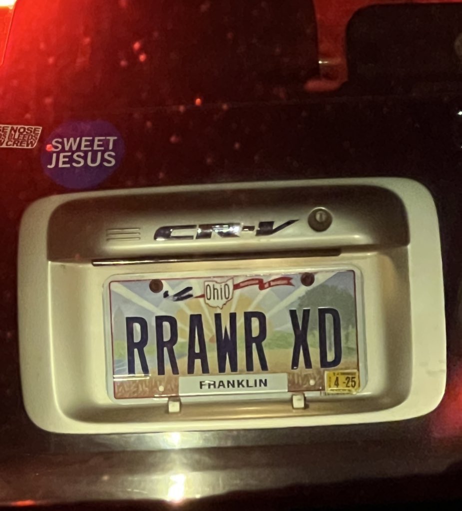 SaidThaLiar's tweet photo. questionable vanity plates 2024.  Gotta be some bizarre characters driving these cars https://t.co/AnElSHYJaQ