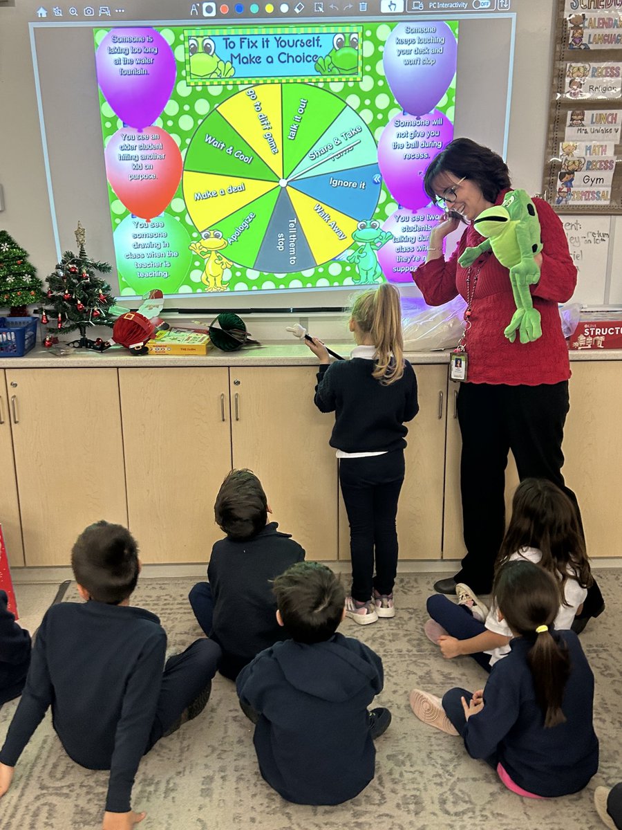 MrsJRak's tweet photo. We are learning about Kelso’s Choices with @TUniackeCYC! It’s a fun and engaging conflict resolution tool 🐸 https://t.co/x9yLcXS9G9