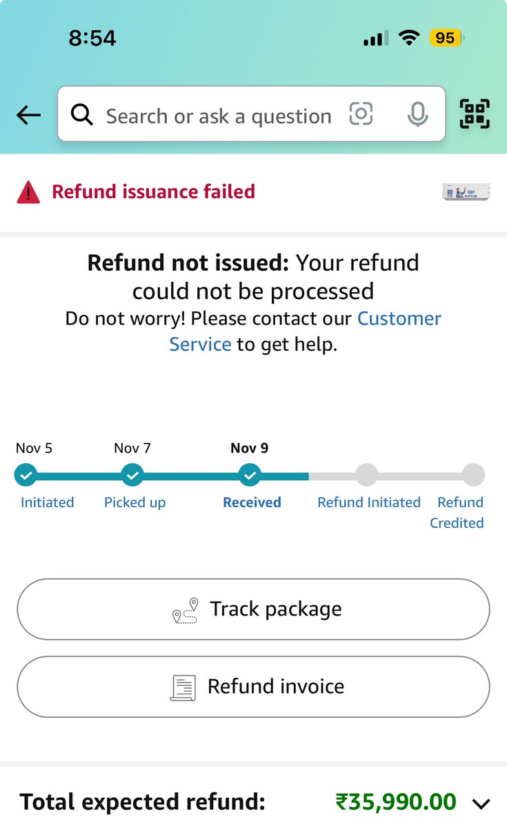 Prasanthcbm's tweet photo. I have been given false promise of refund initiation and will be credited in 5 working days. Multiple followups &amp; It’s been a month now. Guys don’t order from amazon no guarantee that you’ll get refunded. Worst customer service @amazonIN @amazon @JeffBezos https://t.co/YDD2TKsRXC