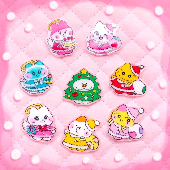 クリスマスショップ 𝑁𝑒𝑤✰6 ・クリスマスプラパーツ 8種(バッジはついていません) 12/9(土)よる8時~Open