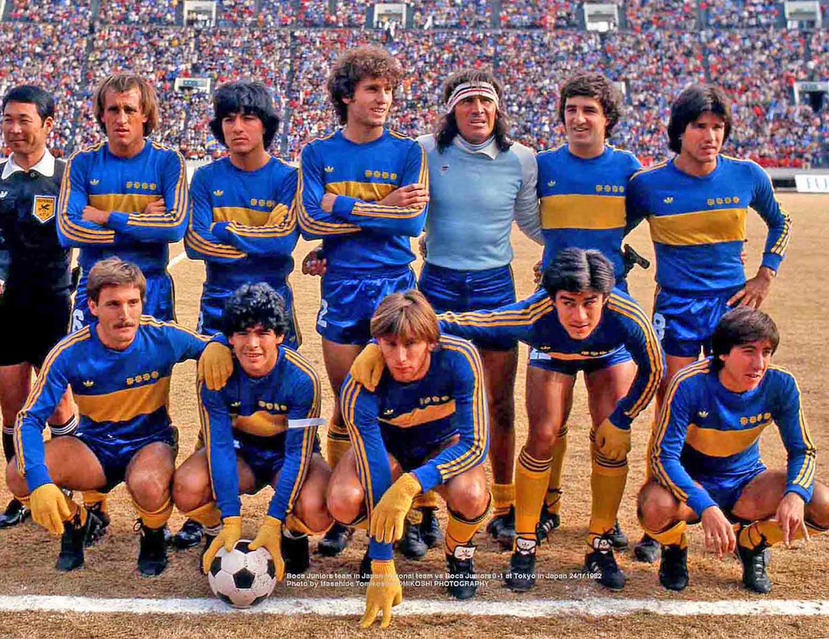 Boca Juniors : Mouzo, Córdoba, Ruggeri, Gatti, Krasousky, Trobbiani, Passucci, Diego Maradona, Gareca, Perotti, Iturrieta
in Japan vs Boca Juniors 0-1 at Tokyo in Japan on 24 Jan 1982  
Photo by Masahide Tomikoshi/TOMIKOSHI PHOTOGRAPHY