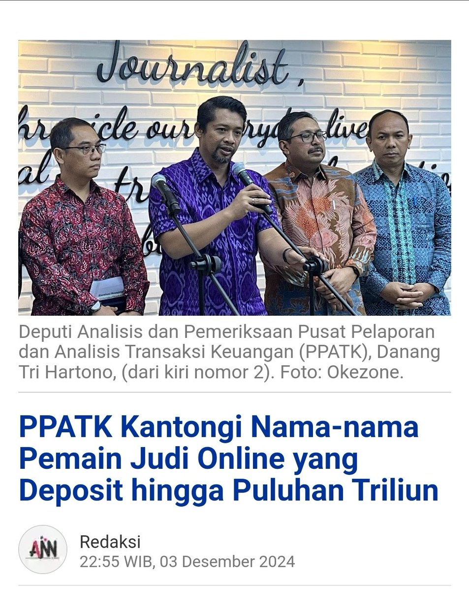 _memoryusang's tweet photo. Nama² pejudi online sudah dikantongi PPATK.

Pun punya database lengkap bahkan data perputaran uang dan aliran dana.

Upaya pencegahan mereka bahas...( hanya dibahas )
Pemain judol diberi WARNING utk menghentikan aktivitasnya...
( hanya warning )

TINDAKAN pencegahannya?...🤪🤪🤪🤪🤪