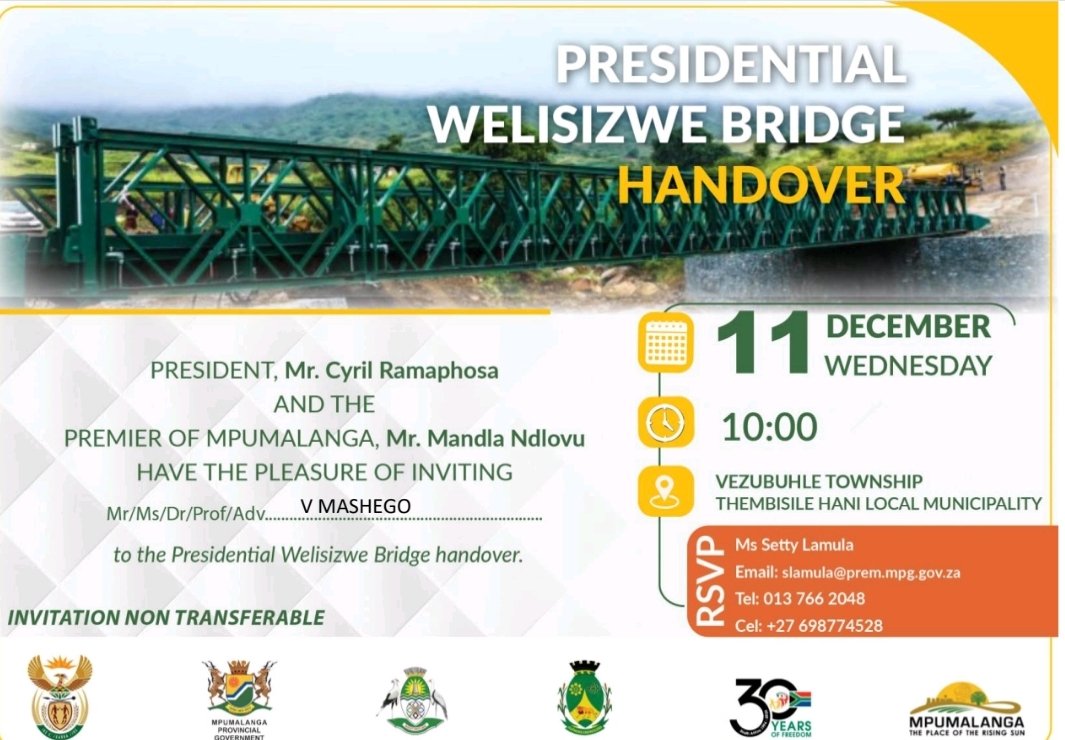 President <a href="/CyrilRamaphosa/">Cyril Ramaphosa 🇿🇦</a> and Premier <a href="/Mandla_Ndl/">Mandla Ndlovu 🇿🇦</a> have invited us, as foot soldiers we will be there in numbers, our priority is service delivery.
