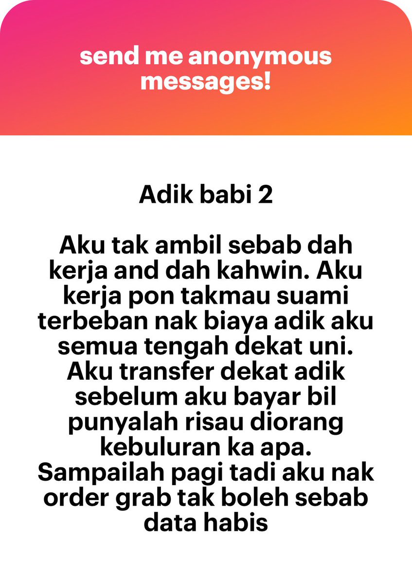 meinmokhtar's tweet photo. Ang macam kak ipaq yang jahat tapi laki ang and adik ipaq ang mesti sabar banyak kan. Sebab depa tau depa pun ada kekurangan. Takleh nak bunyi. Huhuhu. Harap tersedar la sikit. https://t.co/rnUrDLrd60