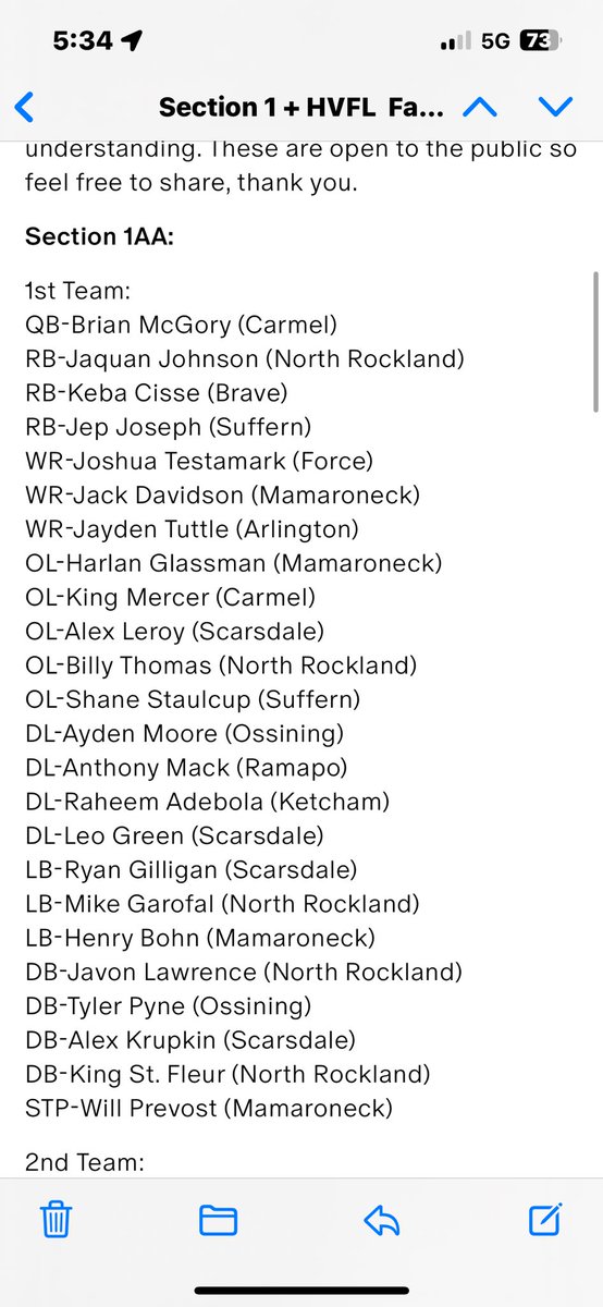 Honored to be named to <a href="/FaMSportsVF/">FaM Sports New York Varsity</a> Double A first team Quarterback.