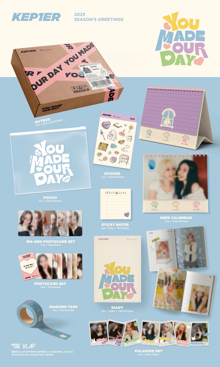 official_kep1er's tweet photo. Kep1er 2025 SEASON'S GREETINGS
<YOU MADE OUR DAY>

PRE-ORDER
2024.12.9 MON 3PM (KST) ~

#YOU_MADE_OUR_DAY
#Kep1er #케플러 https://t.co/bFOZpO8twx