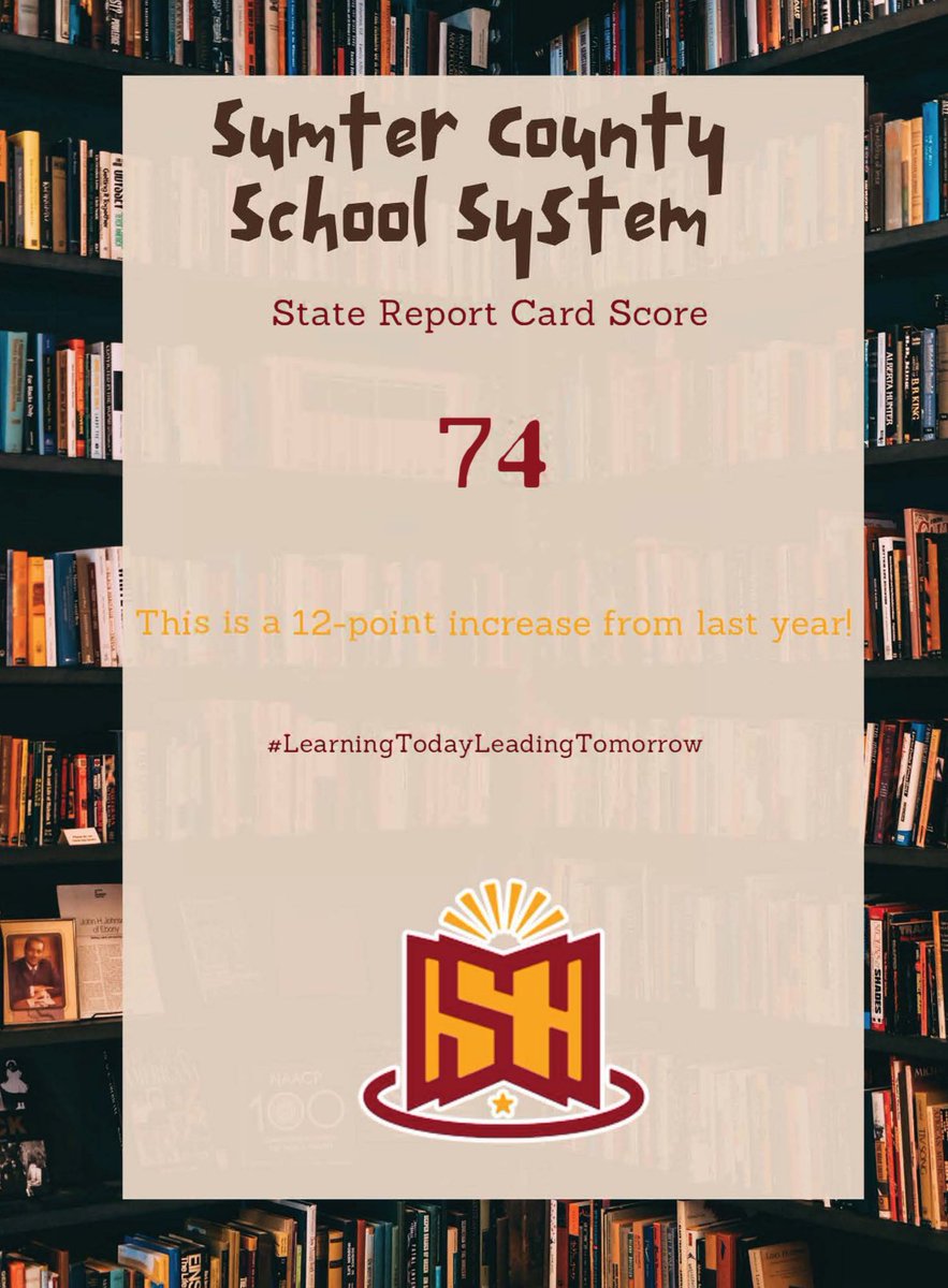 Dr. Marcy Burroughs (@marcyburroughs) on Twitter photo 📊✨ Exciting news! <a href="/SCSchools60/">Sumter County School System</a> report card score has increased! 🎉 I'm incredibly proud of the hard work and dedication of our students, parents, teachers, and administrators. Together, we're achieving greatness! 💪👏 #Teamwork #StudentSuccess #ProudMoment 📊✨ Exciting news! <a href="/SCSchools60/">Sumter County School System</a> report card score has increased! 🎉 I'm incredibly proud of the hard work and dedication of our students, parents, teachers, and administrators. Together, we're achieving greatness! 💪👏 #Teamwork #StudentSuccess #ProudMoment