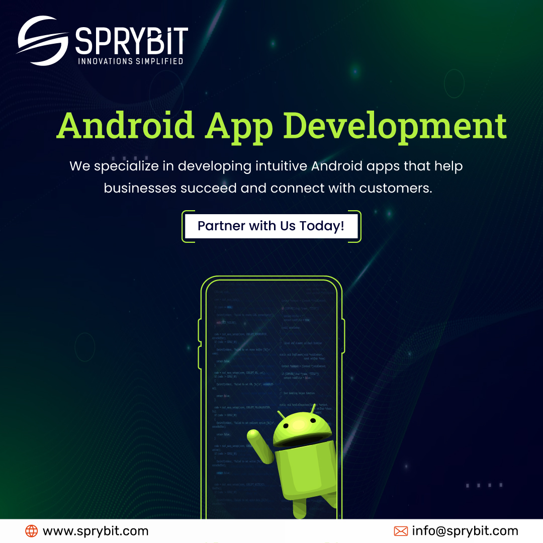 SpryBit's tweet image. In today’s digital race, make your app shine! Our Android experts craft scalable, user-friendly solutions that set you apart. Partner with us today!
To know more please click the link: sprybit.com/android-app-de…

#AndroidAppDevelopment
#AndroidAppDevelopmentCompany #Android #SpryBit