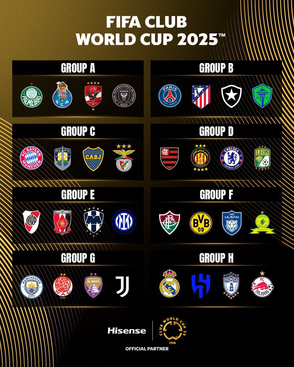 HisenseIntl's tweet photo. 🤩⚽️The excitement is building!  Get ready to witness world-class teams battle for glory at the FIFA Club World Cup 2025™ with #Hisense. #FIFACWC #OfficialPartner #TakeItToTheWorld https://t.co/I0YRvDGSsL