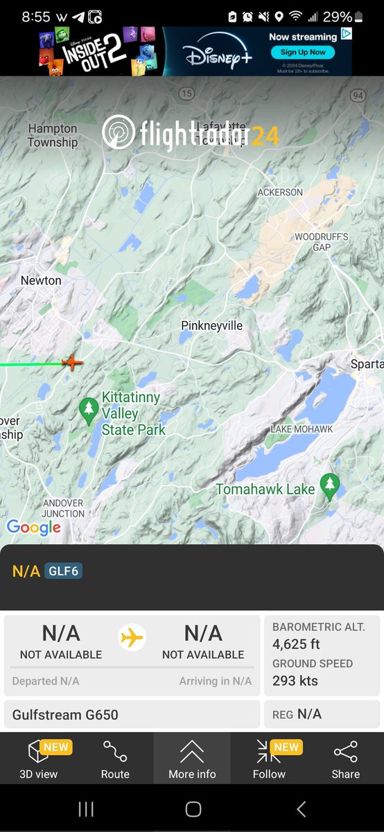 mrydzik's tweet photo. Yup! Flying low and slow. Size of a car or spaceship! Hovering over moutain and buildings.. and yes.. this is NOT a drone like many others reported. This is a Gulfstream G650 and probably one of the 50 millionaires passing over NJ tonight from a trip in Vegas. https://t.co/2yeqZauQrq