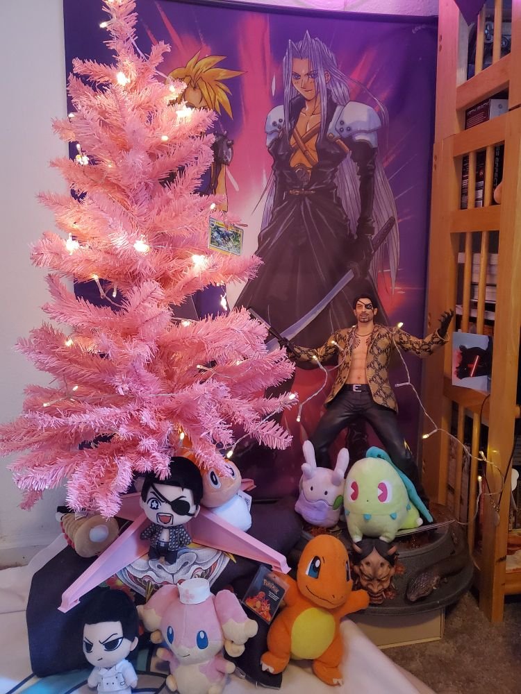 PeachyAenne 🍑 FREE 🇵🇸 (@peachyaenne) on Twitter photo My Stumptmas tree is officially set up.   
Whose getting on my tree? My Stumptmas tree is officially set up.   
Whose getting on my tree?