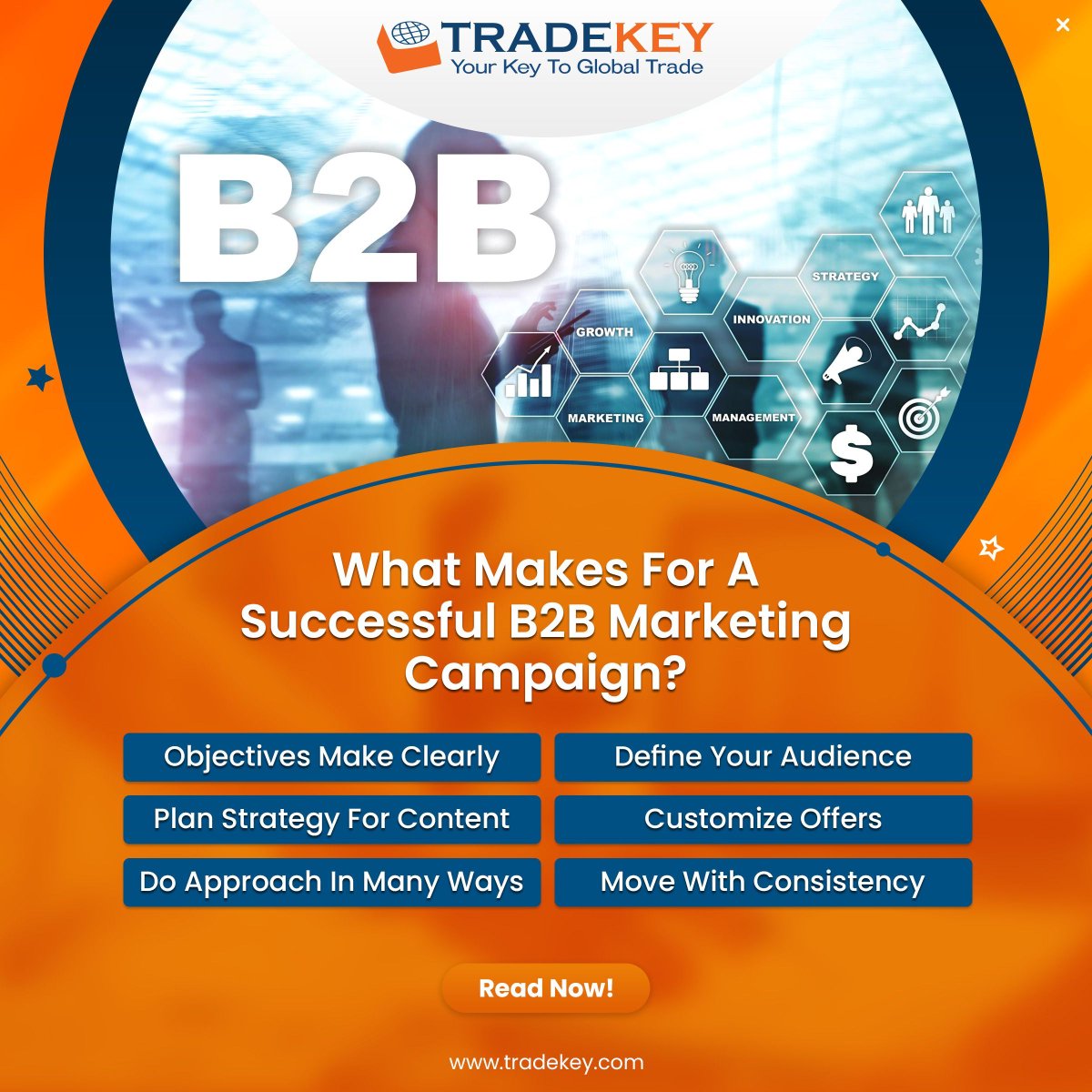 Boost your efficiency and productivity with TradeKey's blogs! Discover tips and strategies for success
Uncover Let TradeKey Elevate Your B2B Marketing Campaign to Success
Read now
blog.tradekey.com/what-makes-for… 
#b2bmarketing #tradekey #marketingstrategy #businessgrowth #leadgeneration