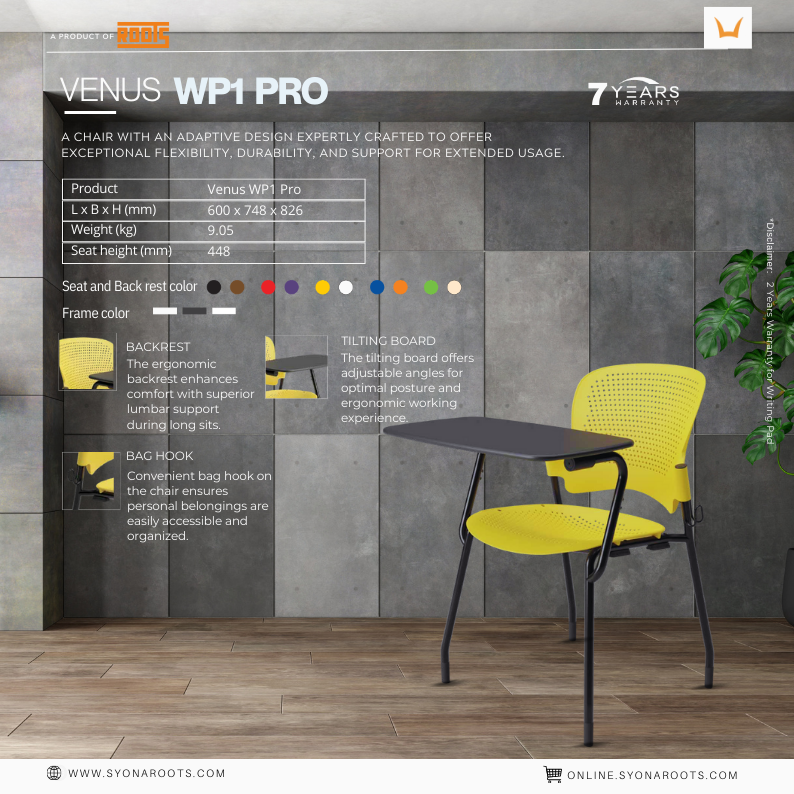 SyonaRoots's tweet photo. Upgrade your space with style & comfort! Perfect for students, offices, or home study spaces. Get urs today & add a pop of color to your productivity!
๐ https://t.co/gFtWkZl9vF
#Syona #RootsIndustries #Onlinesyona #writingpadChair #Studychair #ClassroomChair #MakeInIndia https://t.co/iRS2vl9cXk
