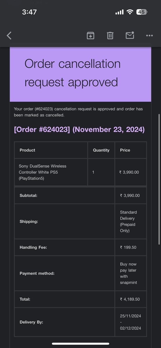 Karan111114's tweet photo. @snap_mint @e2zSTORE i requested for a refund which i got from e2zstore after cutting all the process fee and also they said my emi is also cancelled and i believe money should not be deducted from my bank account and that’s exactly happened so I request to look into this metter. https://t.co/0vyS2Nfr4Z