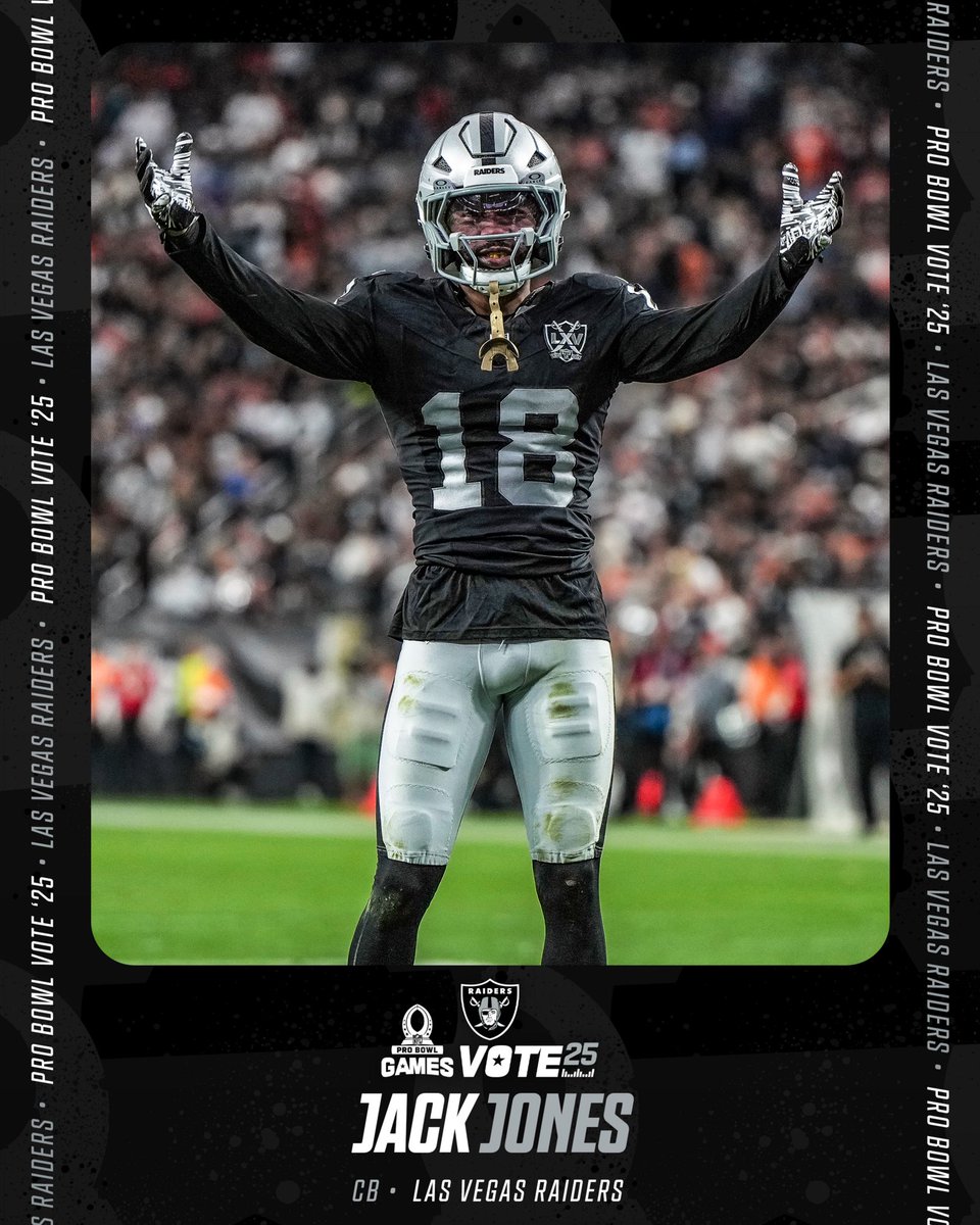 ZombieRaider707's tweet photo. #ProBowlVote Jack Jones 
#RaiderNation https://t.co/GJwgbvVky9
