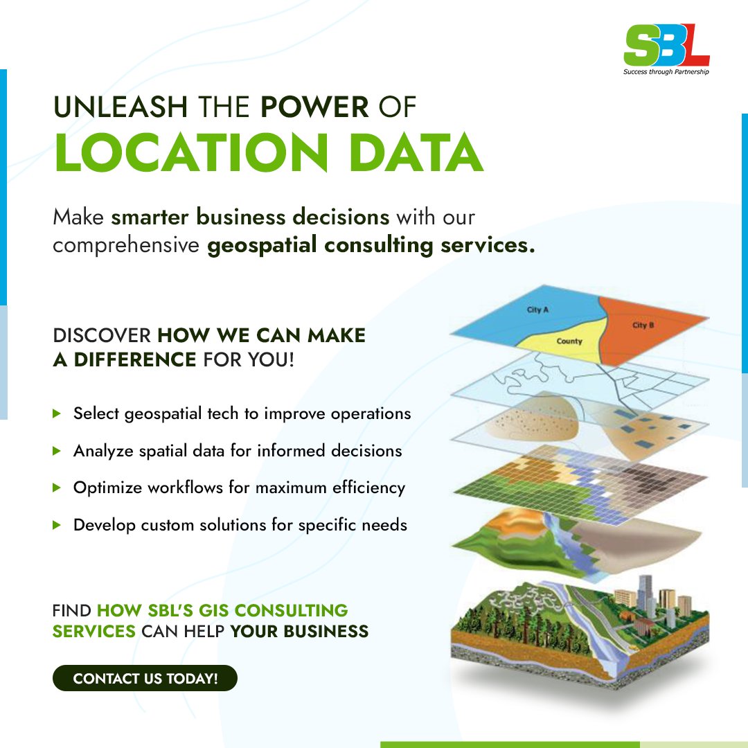 SBLCorpSolution's tweet image. Transform data into actionable insights with our GIS Consulting Services! 

Visit our website to know more
gis.sblcorp.com/services/gis-c…

#GISConsulting #SpatialIntelligence #GeographicSolutions #geospatial #geographic #mapping #surveying #landsurveying #surveyor #landsurveyor