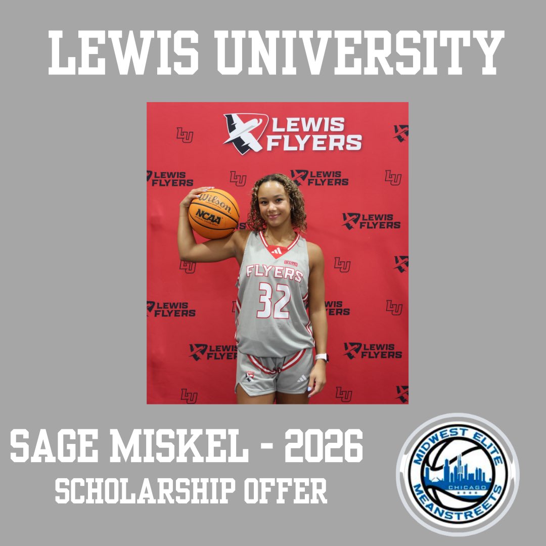 After a great visit, I am so grateful to share I have received a scholarship offer from Lewis University! Thank you to Coach Keisha Newell <a href="/Coach_Newell1/">Keisha Newell</a> and staff for this amazing opportunity and visit! <a href="/mwehoops_eybl/">Midwest Elite Meanstreets EYBL</a> <a href="/BAHoopsGirls/">BAHoopsGirls</a>