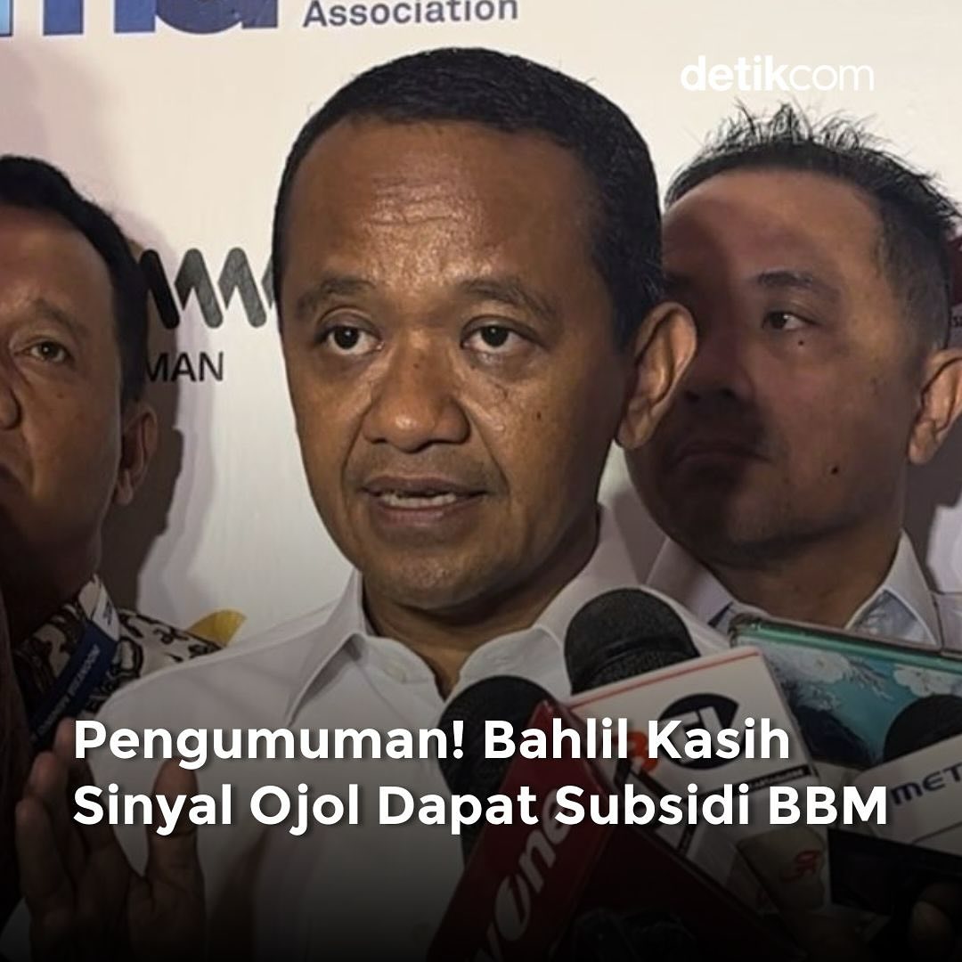 detikoto's tweet image. Menteri ESDM, Bahlil Lahadalia kasih sinyal ojol tetap masuk kriteria penerima BBM subsidi, nih detikers!

Menariknya, subsidi untuk 'pasukan hijau' tersebut bukan dalam bentuk BLT, melainkan dengan skema UMKM.

#detikcom #Ojol #OjekOnline #Subsidi #SubsidiBBM #BahlilLahadalia