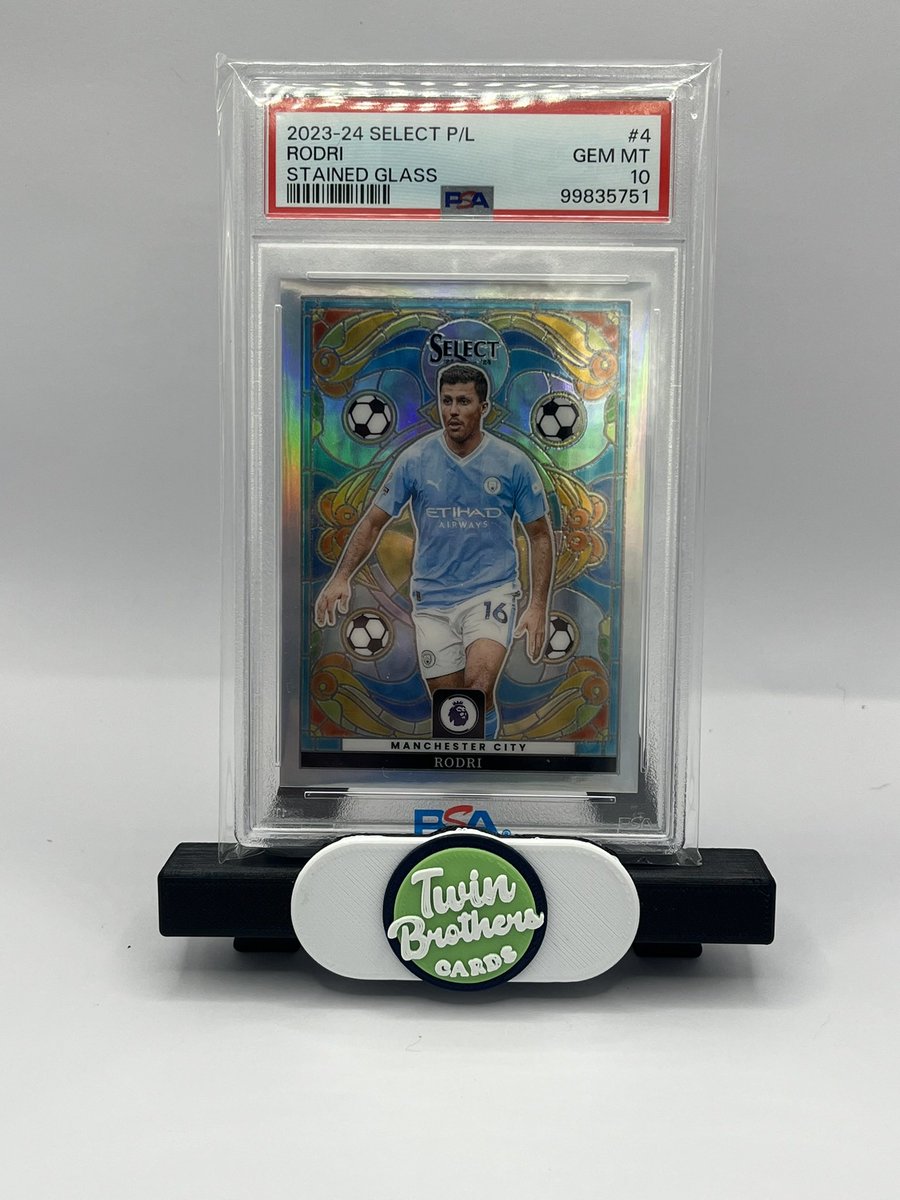 TwinBrosCards's tweet photo. #TwinBrosStack 

Rodri Select Stained Glass PSA 10

$200 (Raw just did $130) https://t.co/0xGZGad5sE