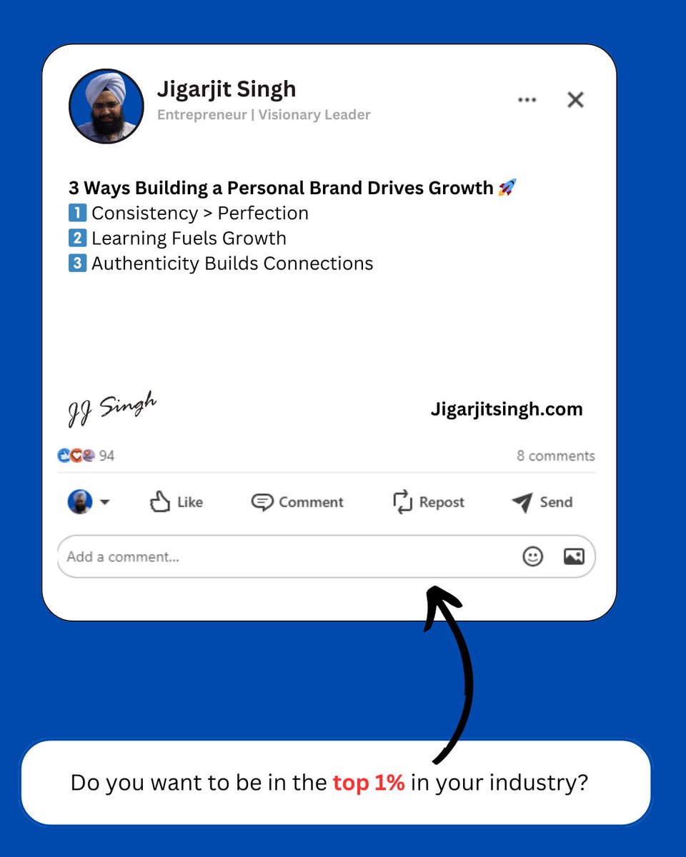 JigarjitSingh's tweet photo. "Want to grow in your career? 🚀 3 secrets: Build your personal brand, learn daily, and show up consistently. Let’s break it down: 🧵 #CareerGrowth #PersonalBranding" https://t.co/E4bJBqd9d3